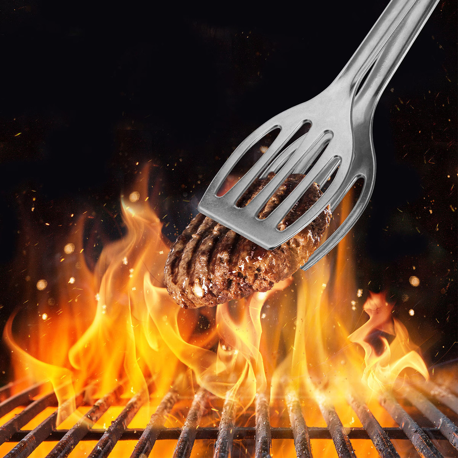 Westmark Doppelwender und Grillzange Duetto aus Edelstahl in Silber - Bild 2