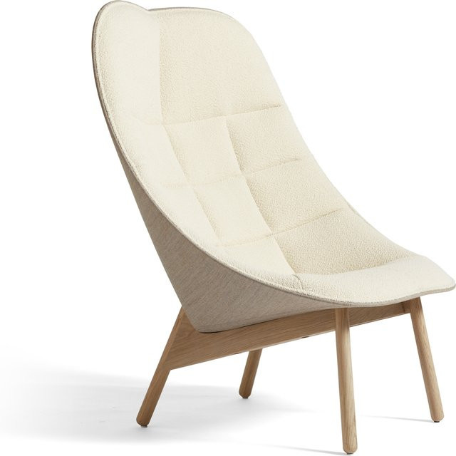 HAY Uchiwa Sessel mit Steppmuster in Multicolour aus Leder und Eichenholz - Bild 1