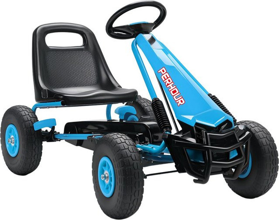 AIYAPLAY Gokart Tretauto mit Handbremse und verstellbarem Sitz