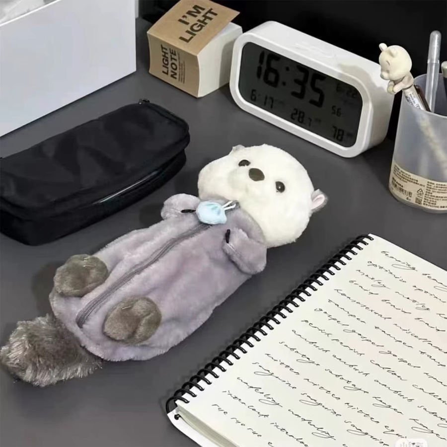 Niedliches Plüschtier-Federmäppchen im Kawaii-Stil als weiche Schreibwarentasche für Kinder - Bild 4