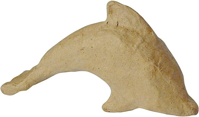 Delfin DÉCOPATCH aus Pappmaché, Braun, Höhe: 14,0 cm, Breite: 10,0 cm, Tiefe: 10,0 cm - Bild 1