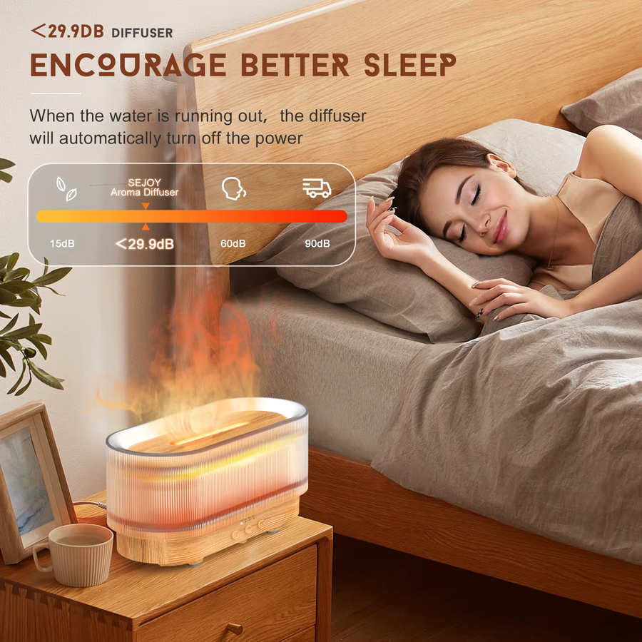 SEJOY Aroma-Diffusor Luftbefeuchter mit LED-Licht und Duftfach in Weiß - Bild 2