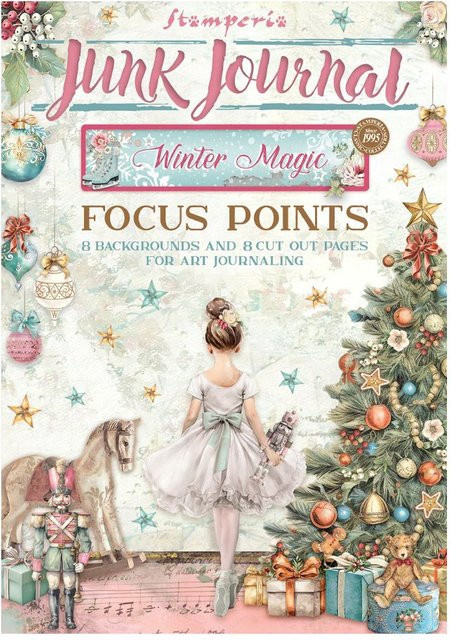 Stamperia Junk Journal Focus Points Winter Magic A5 Konstruktionspapier Multicolor B: 16,0 cm, H: 21,0 cm, T: 0,16 cm - Bild 1