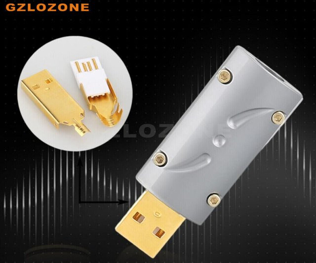 GZLOZONE Viborg Hiend USB-Stecker mit Phosphorbronze-Vergoldung B6-97 - Bild 1