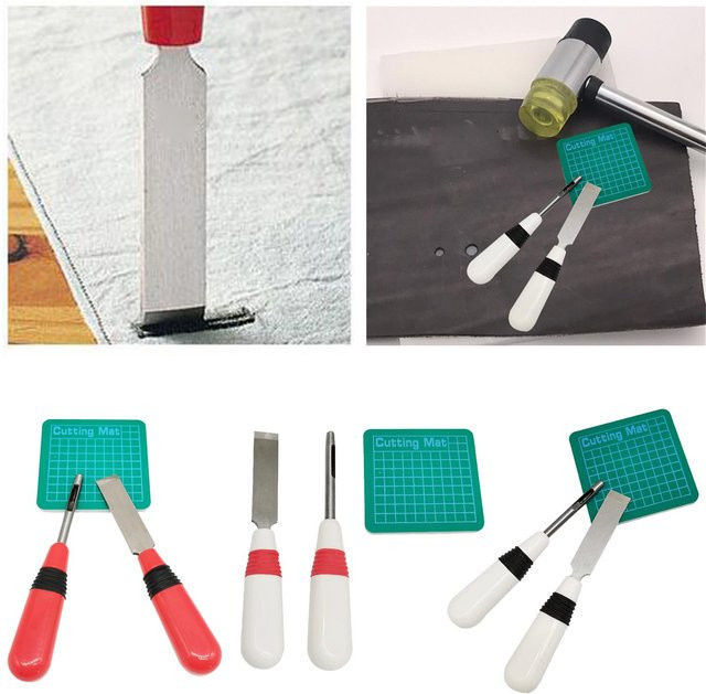 homyl Knopfloch Cutter Set mit Schneidematte für Augenloch und Schlüsselloch in Schwarz und Weiß - Bild 1