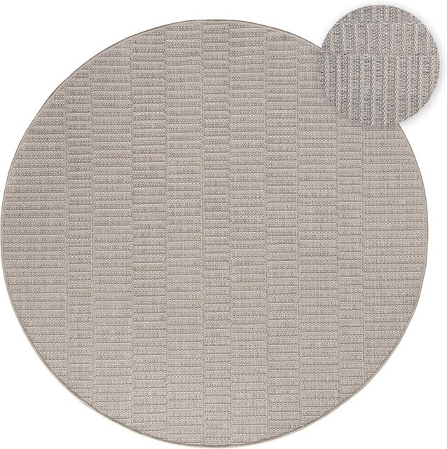 Verona In- & Outdoor-Teppich beige rund Durchmesser: 200 cm - Bild 1
