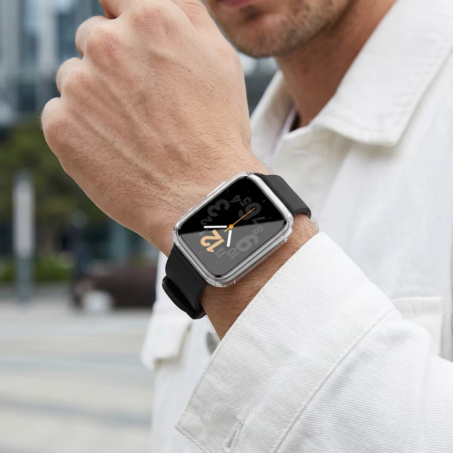 CAOWTAN Smartwatch-Zubehör, TPU-Hülle für Xiaomi Miband 10Pro, Silikon, Schwarz, transparent, Unisex - Bild 1