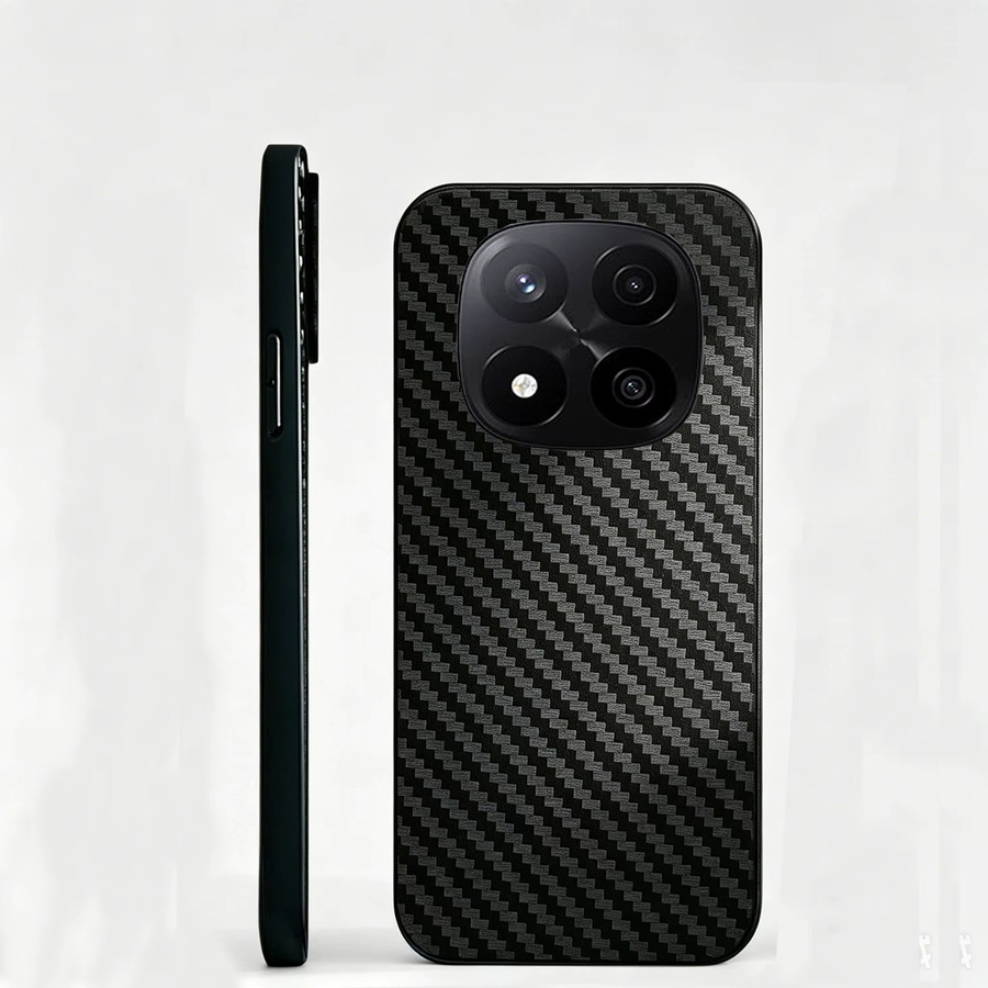 Xiaomi Handyhülle aus Kunstleder mit Carbonfaser-Streifen in Schwarz für Redmi Note 11 11S 12 12S 13 14 15 4G 5G Pro Plus - Bild 2