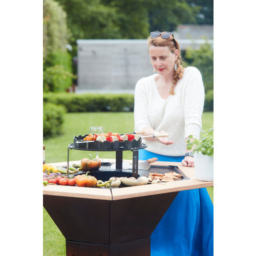 BARBECOOK Grilltisch Nestor, 6-eckig, braun - Bild 2