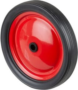 BS Rollen Stahlscheibenrad A70 Rad Ø 180mm aus Stahl und PVC in Schwarz mit Achs Ø 12mm - Bild 1