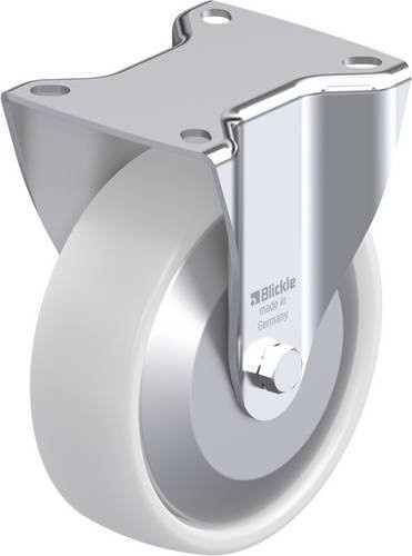 Blickle Bockrolle B-PO 125R-FA in Weiß mit Kunststoffrad, Durchmesser: 125 mm, Tragfähigkeit: 250 kg - Bild 1