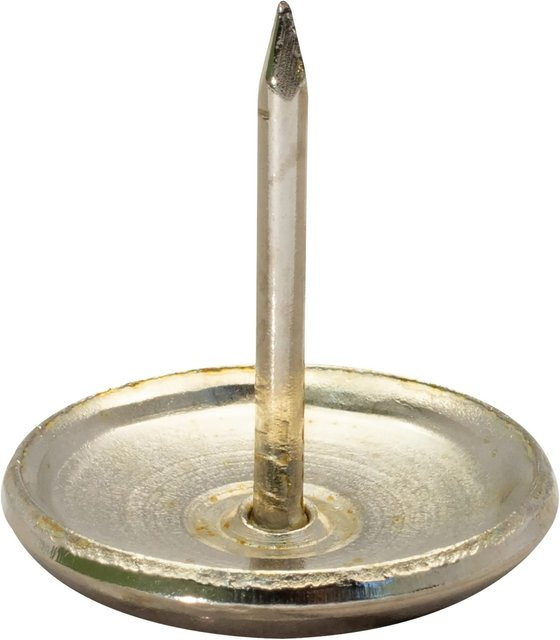 Wagner Nagelgleiter-Set EH1125 aus Messing in Silber und Gold, 4-teilig, Durchmesser: 25 mm, Höhe: 4 mm - Bild 1