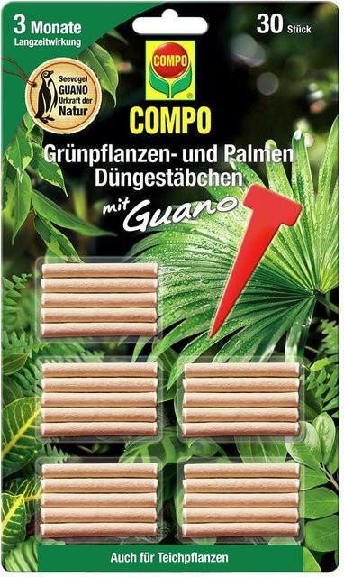 Compo Düngestäbchen für Grünpflanzen, Palmen und Farne mit Guano, 30 Stück - Bild 3