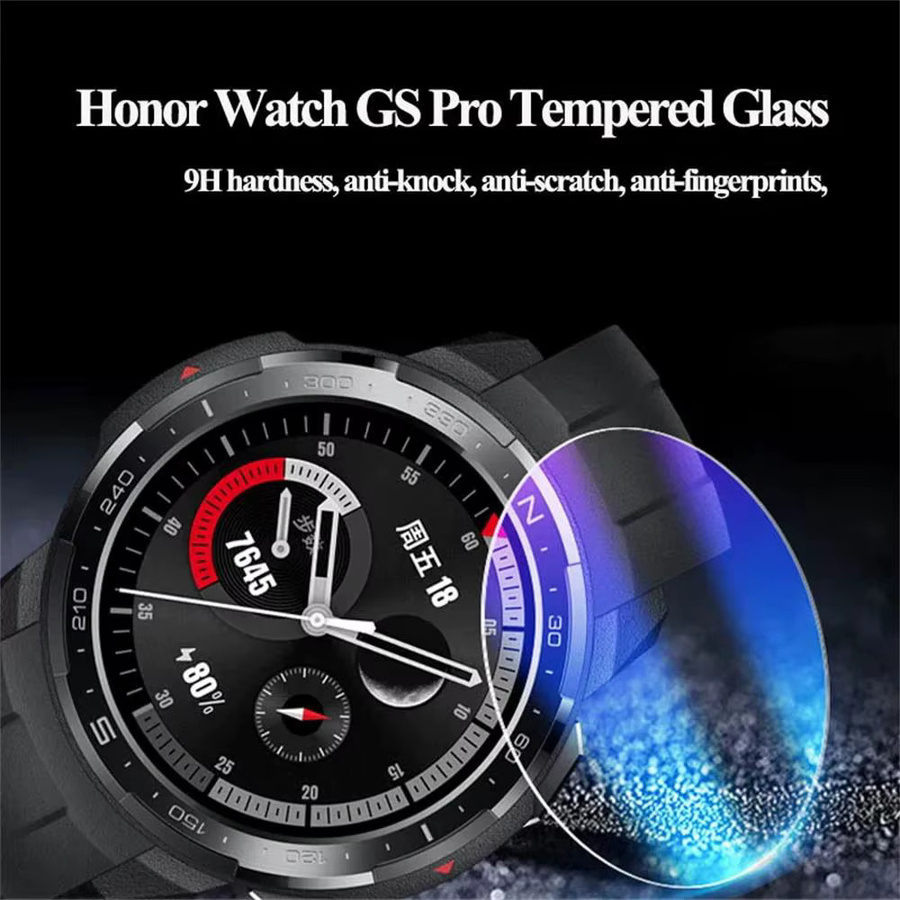Displayschutzfolie Honor Watch GS Pro, Glas, transparent - Bild 6