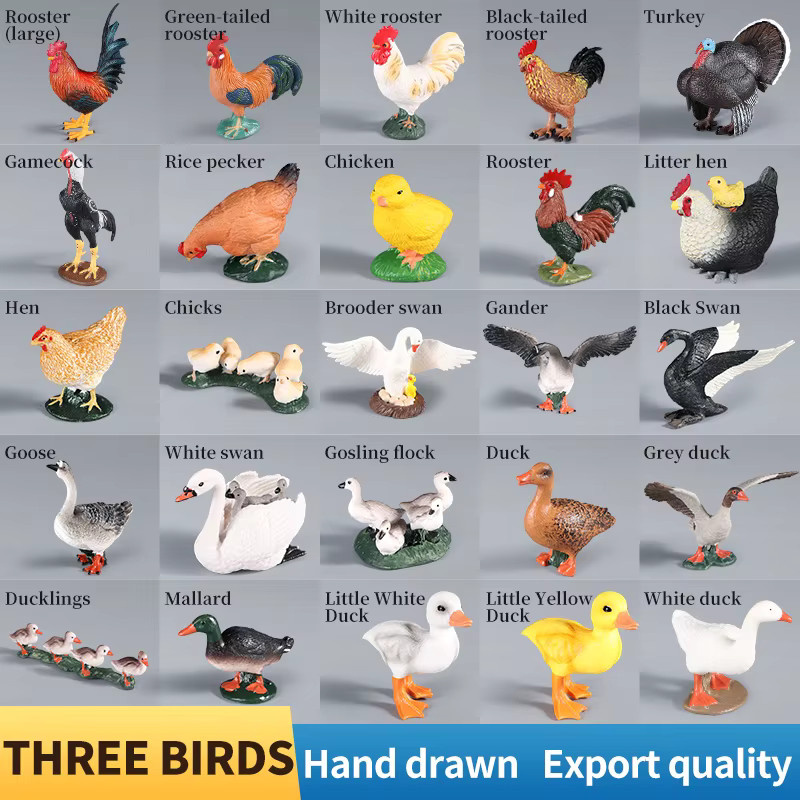 XIALIBAOMOWAN Simulations-Set mit Geflügel- und Tiermodellen, Actionfiguren - Bild 1