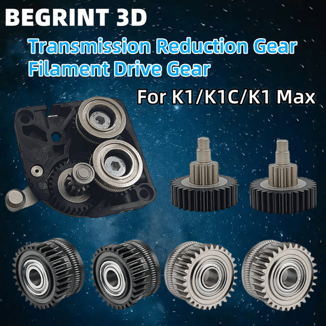 Creality Extruder Getriebe Untersetzungsgetriebe für K1 K1C K1Max 3D-Drucker in Schwarz - Bild 1