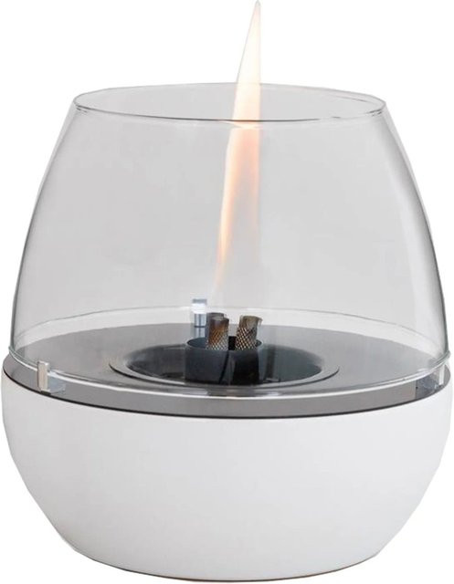 Tenderflame Tischfeuer Tulpe mit 3 Dochten aus weißem Porzellan und 300 ml Tank - Bild 1