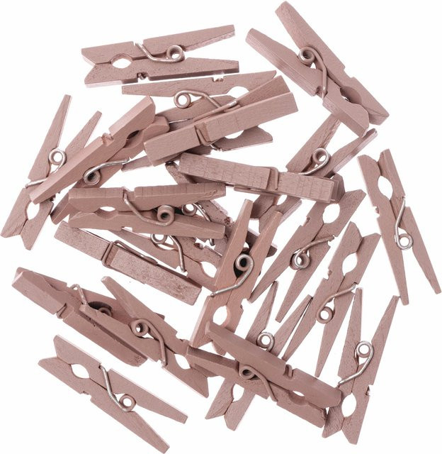 Rico Design Holzklammern in Roségold, 24 Stück, Größe: 3 cm - Bild 1