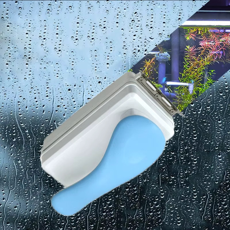 TUNFAN Aquarium Magnetbürste mit Klinge in Weiß, Doppelseitiger Glas-Algenentferner und starker Magnet zur Aquarienreinigung - Bild 4
