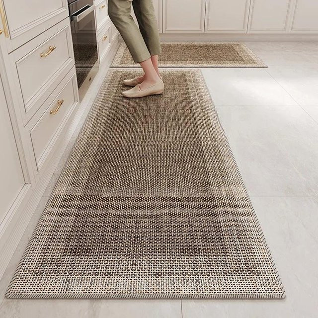 Karpetti Läuferteppich Beige, Waschbarer Küchenteppich aus Polyester, B/T: 80 x 120 cm - Bild 1