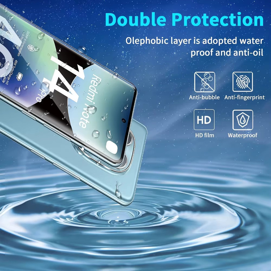 NNBILI 4 Stück Displayschutzfolie für Xiaomi Redmi Note 14 Pro 5G und Poco X7 5G/4G, 3D Full Coverage, 9H Härte, transparent - Bild 3