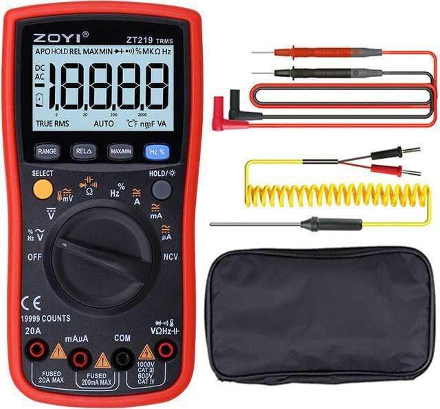 ZOYI 219 Digitalmultimeter True RMS Multimeter mit Transistortester und Kapazitätsmessgerät - Bild 1