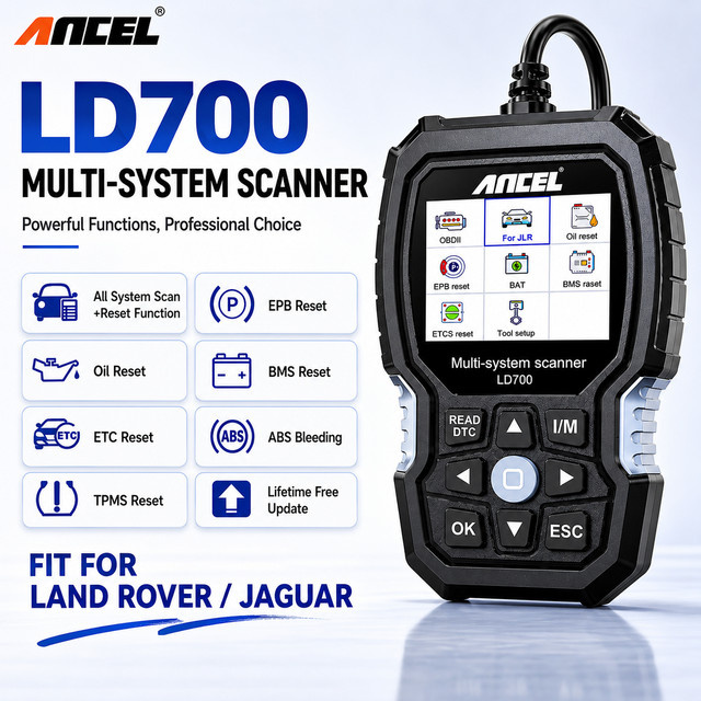 ANCEL LD700 OBD2-Scanner Auto-Diagnosegerät für Land Rover und Jaguar in Schwarz - Bild 1