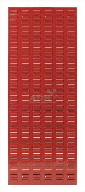PROREGAL Orthogonale Schlitzplatte aus Stahl in Verkehrsrot, H x B: 117,7 x 45,6 cm - Bild 1