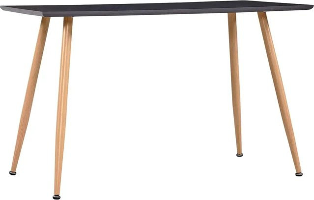 vidaXL Esstisch modern in Grau und Eichefarben aus MDF und Stahl, B/T/H: 120 x 60 x 74 cm - Bild 1