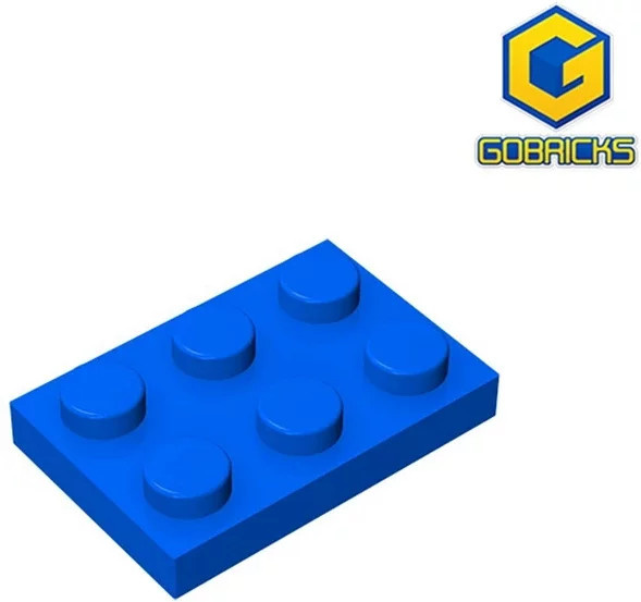 Gobricks GDS-510 Platte 2 x 3, Baustein, Blau - Bild 1