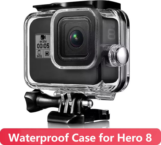 GoPro Hero 8 wasserdichtes Gehäuse in Schwarz und Transparent für deine Action-Kamera - Bild 1