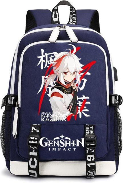 3-teiliges Schulrucksack-Set in Blau aus Oxford-Stoff mit großem Fassungsvermögen, Schultasche und Federmäppchen - Bild 1