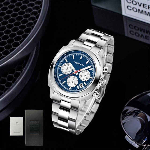 PAGANI DESIGN Chronograph, Quarz, Edelstahl, Schwarz, Herren - Bild 1