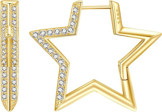 Orstarry Creolen-Ohrring 925 Silber, Damen - Bild 1