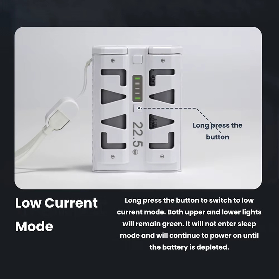 Aideepen DIY Powerbank-Kit für 2x 21700 Akkus mit Ein-Klick-Wechsel, Dual-Modus Schnellladung 22,5W, Farbe: Weiß - Bild 2