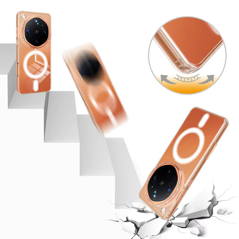 MagSafe Magnetische kabellose Ladehülle für OPPO Find X9 Ultra, transparente stoßfeste Acryl-Abdeckung - Bild 5