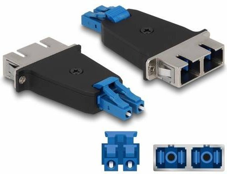Delock Netzwerkkoppler LWL-Kupplung Duplex LC (M) zu SC (W) in Schwarz und Blau - Bild 2