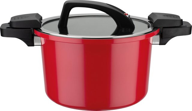 GSW Energiespartopf Gourmet nero in Rot mit 6 l Volumen und einem Durchmesser von 24 cm - Bild 1