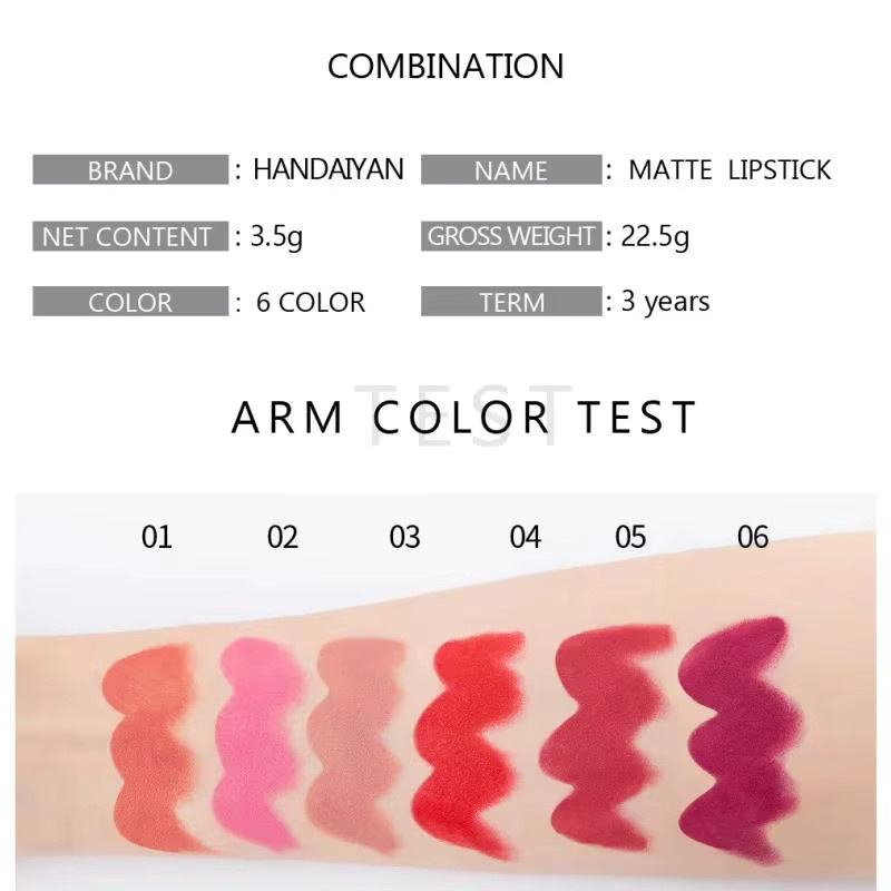 HANDAIYAN Lippenstift, matt, Damen - Bild 3