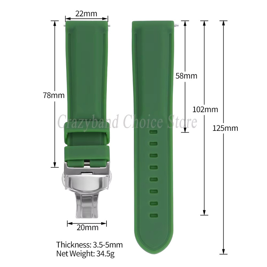 crazyband Uhrenarmband Silikon, Herren, wasserdicht - Bild 4