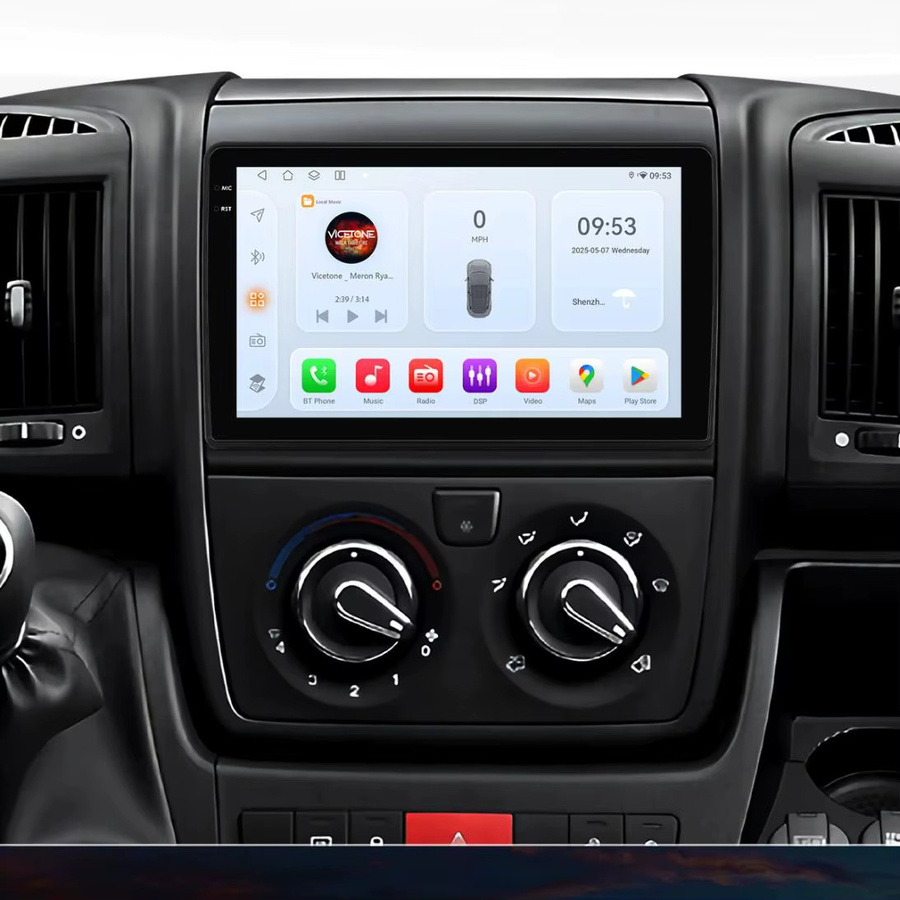 Hizpo Android 14 Autoradio mit 8-Kern Prozessor, GPS und 4G für Citroen Jumper 2, Peugeot Boxer 2 und Fiat Ducato 3 (2006-2015), Schwarz - Bild 4