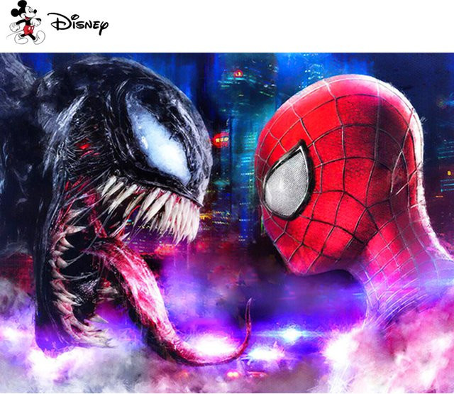 Marvel Venom Cartoon 5D Diamant Malerei, Diamant Mosaik, Bunt / Mehrfarbig - Bild 1