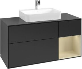 V&B Waschtischunterschrank Finion in Blau lackiert, Breite: 120 cm, Tiefe: 50,1 cm, Höhe: 50,1 cm - Bild 1
