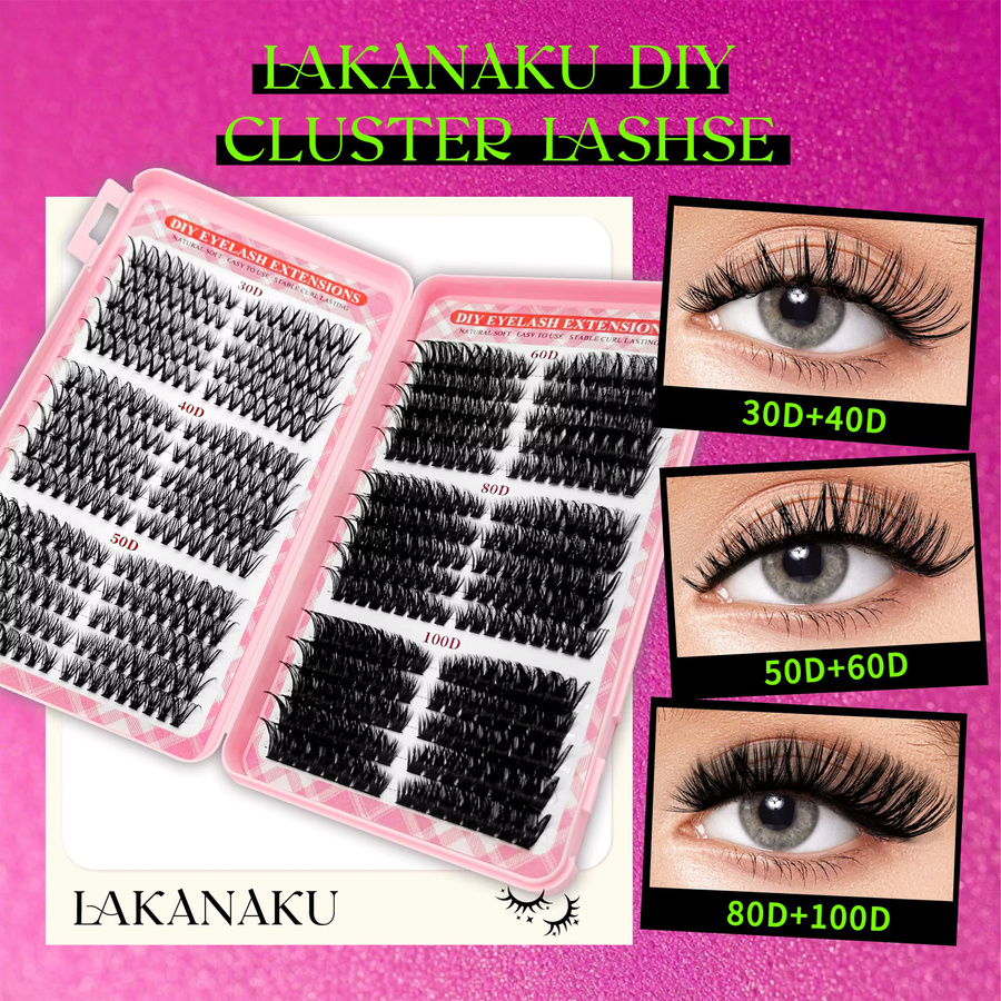 LAKANAKU DIY Wimpernverlängerungsset mit Wimpernzange, Unisex - Bild 4