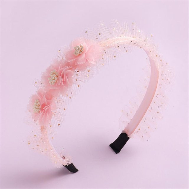 Rd lala Haarband, Spitzenblumen, rosa, Kinder - Bild 1