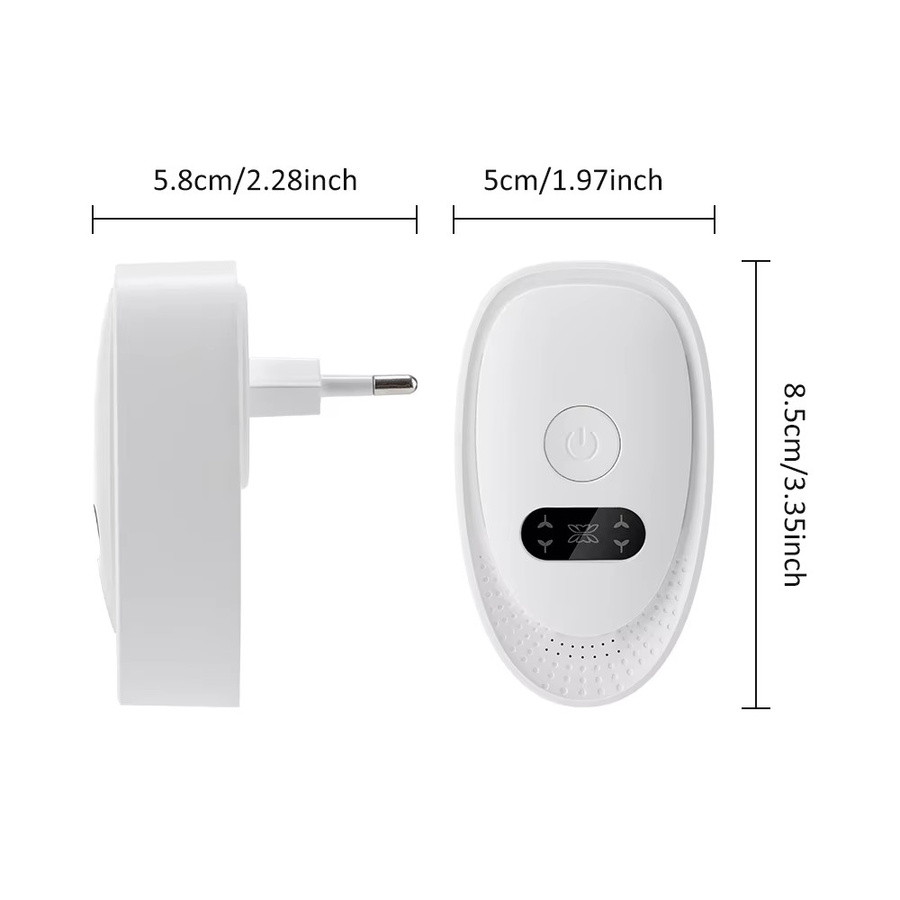 EDIFOLLY Mini-Luftreiniger Plug-In Negativ-Ionen-Ionisator in Weiß - Bild 3