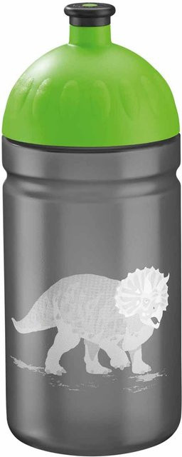Step by Step Plastik-Trinkflasche Dino Tres mit 0,5 l Füllmenge in Schwarz und Grün - Bild 1