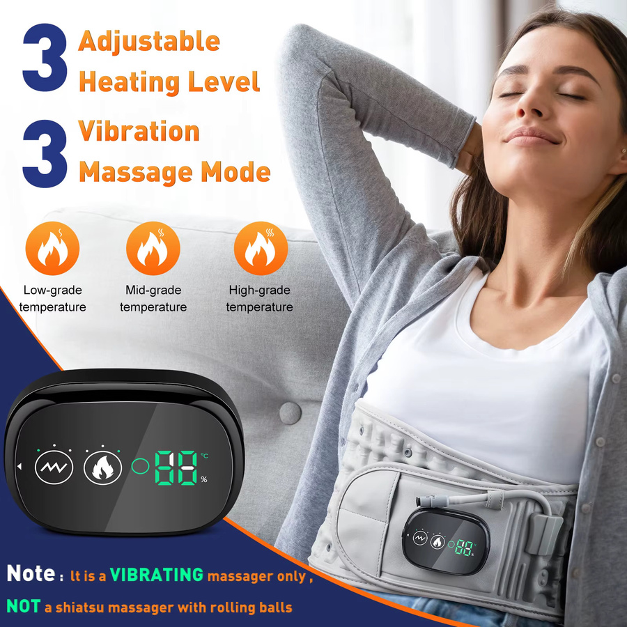 Ms.Dear Massagegürtel mit Heizfunktion und Vibration in Grau - Bild 2