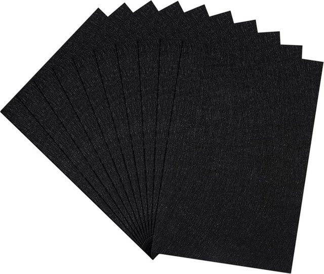 10 Stück Filzstoff-Blätter Set in Schwarz zum Nähen und für DIY-Bastelarbeiten - Bild 1