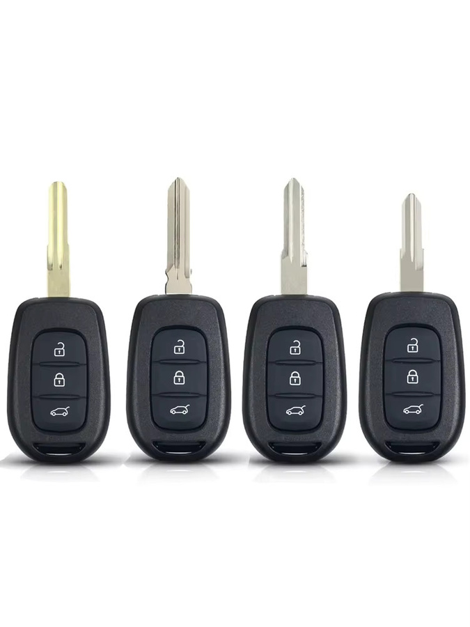 KEYYOU 10er Set Auto Fernbedienung Schlüssel Gehäuse für Renault Duster Sandero Logan Clio Captur Laguna Scenic, Farbe: Schwarz - Bild 3